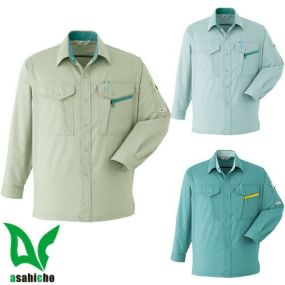 作業服 長袖シャツ Asahicho 旭蝶繊維 長袖シャツ A4 作業着 春夏作業着 作業服 長袖シャツ 春夏