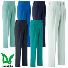 作業服 パンツ スラックス Asahicho 旭蝶繊維 パンツ(ツータック) AS11204 作業着 春夏作業着 作業服 スラックス 春夏