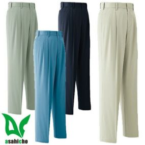 作業服 パンツ スラックス Asahicho 旭蝶繊維 パンツ(ツータック) E040 作業着 春夏作業着 作業服 スラックス 春夏
