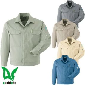作業服 ブルゾン Asahicho 旭蝶繊維 長袖ブルゾン(ヒヨク式) E6800 作業着 春夏作業着 作業服 ブルゾン 春夏