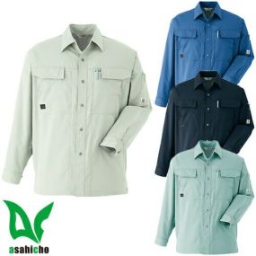 作業服 長袖シャツ Asahicho 旭蝶繊維 長袖シャツ E6904 作業着 春夏作業着 作業服 長袖シャツ 春夏