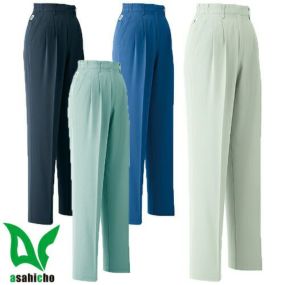 作業服 レディース パンツ Asahicho 旭蝶繊維 レディスパンツ(ツータック脇シャーリング) E6907 作業着 春夏作業着 作業服 レディース パンツ 春夏