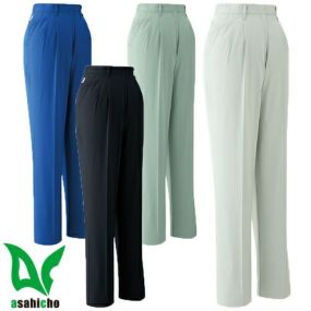 作業服 レディース パンツ Asahicho 旭蝶繊維 レディスパンツ(ツータック脇シャーリング) E7307 作業着 春夏作業着 作業服 レディース パンツ 春夏