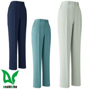 作業服 レディース パンツ Asahicho 旭蝶繊維 レディスパンツ(ツータック脇シャーリング) E763 作業着 通年 秋冬作業着 作業服 レディースパンツ