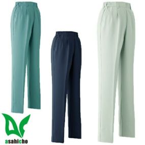 作業服 レディース パンツ Asahicho 旭蝶繊維 レディスパンツ(ツータック脇シャーリング) E7607 作業着 春夏作業着 作業服 レディース パンツ 春夏