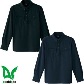 作業服 ポロシャツ 長袖 Asahicho 旭蝶繊維 長袖ニットシャツ 8409 作業着 春夏作業着 作業服 ポロシャツ 春夏