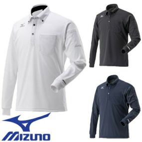 作業服 ポロシャツ 長袖 ミズノ MIZUNO ハイドロ銀チタン長袖ポロシャツ F2JA918501、F2JA918509、F2JA918514 作業着 通年 秋冬作業着 作業服 ポロシャツ