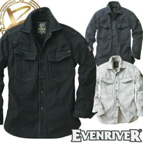 作業服 長袖シャツ イーブンリバー EVENRIVER フィッシャース シャツ US-1106 作業着 通年 秋冬 綿100 丈夫 耐久性 長持ち おしゃれ かっこいい 人気 上着 ジャケット ブルゾン 企業 法人 work ワーク 作業 汗 作業 工場 ゴルフ 釣り アウトドア