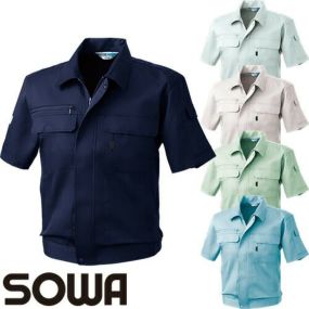 作業服 ブルゾン 桑和 SOWA 半袖ブルゾン 421 作業着 春夏作業着 作業服 ブルゾン 春夏