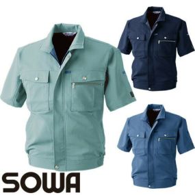 作業服 ブルゾン 桑和 SOWA 半袖ブルゾン 921 作業着 春夏作業着 作業服 ブルゾン 春夏
