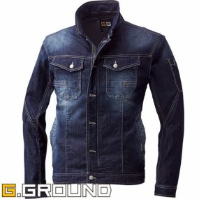 作業服 デニム 桑和 SOWA G.GROUND 長袖ブルゾン 583 作業着 春夏作業着 作業服 デニムジャケット 春夏