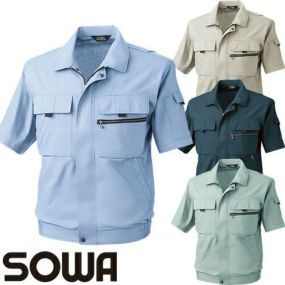 作業服 ブルゾン 桑和 SOWA 半袖ブルゾン 481 作業着 春夏作業着 作業服 ブルゾン 春夏