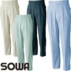 作業服 パンツ スラックス 桑和 SOWA ツータックスラックス 489 作業着 春夏作業着 作業服 スラックス 春夏