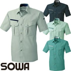 作業服 半袖シャツ 桑和 SOWA 半袖シャツ 717 作業着 春夏作業着 作業服 半袖 春夏