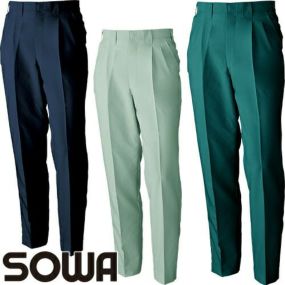 作業服 パンツ スラックス 桑和 SOWA ツータックスラックス 919 作業着 春夏作業着 作業服 スラックス 春夏