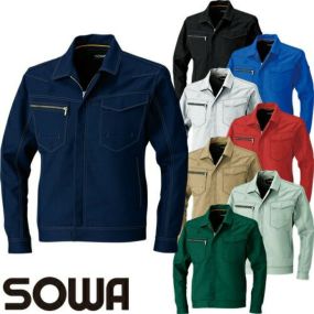 作業服 ブルゾン 桑和 SOWA 長袖ブルゾン 9663 作業着 通年 秋冬作業着 作業服 ブルゾン 上着 おしゃれ かっこいい 人気 企業 法人 ワーク 作業 工場 外作業 ワークユニフォーム 仕事 土木 工事 現場