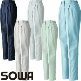 作業服 レディース パンツ 桑和 SOWA レディースツータックスラックス 4220 作業着 通年 秋冬作業着 作業服 レディースパンツ