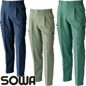 作業服 カーゴパンツ 桑和 SOWA ワンタックカーゴパンツ 9518 作業着 通年 秋冬作業着 作業服 カーゴパンツ おしゃれ かっこいい 人気 ズボン 作業ズボン 作業パンツ 作業 工事 土木 塗装 DIY diy