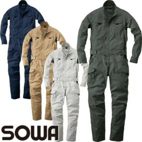 つなぎ 作業着 桑和 SOWA 秋冬 通年 メンズ ストレッチ 脇メッシュ 蒸れない 長袖 つなぎ服 作業服 作業用 ツナギ オーバーオール サロペット オールインワン おしゃれ ワーク マン カッコいい かわいい 可愛い 人気 大きいサイズ 39020