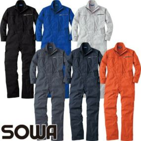 つなぎ 作業着 桑和 SOWA 秋冬 通年 メンズ 耐久性 脇メッシュ 蒸れない 長袖 つなぎ服 作業服 作業用 カラー ツナギ オーバーオール サロペット オールインワン おしゃれ ワーク マン カッコいい かわいい 可愛い 大きいサイズ 39010
