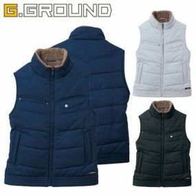 防寒ベスト チョッキ インナー アウター SOWA G.GROUND 綿100 肌触り 中綿 保温 襟ボア 人気 激安 防寒着 おしゃれ 暖かい 秋冬用 最強 かっこいい 作業着 おすすめ ワーク マン メンズ 極寒 寒冷地 キャンプ 釣り 7299