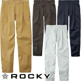 作業服 パンツ スラックス ロッキー ROCKY ユニセックスワンタックパンツ RP6908 作業着 通年 秋冬作業着 作業服 スラックス 作業ズボン 作業パンツ ワークパンツ ズボン おしゃれ かっこいい オフィス ユニホーム 作業 軽作業 外作業 工場 現場