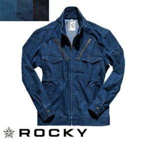 作業服 デニム ロッキー ROCKY フライトジャケット RJ0904 作業着 通年 秋冬作業着 作業服 デニムジャケット 通年 上着 デニム作業服 デニム作業着 ブルゾン ジャケット ワークウェア 仕事 土木 工事 現場