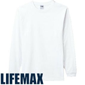 Tシャツ 長袖 ライフマックス LIFEMAX 6.2オンスヘビーウェイトロングスリーブTシャツ(ホワイト) MS1606 長袖Tシャツ長袖Tシャツ カジュアル