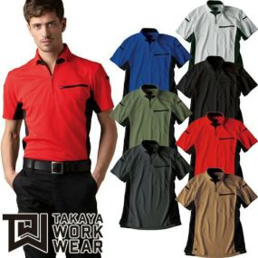 作業服 ポロシャツ 半袖 タカヤ商事 TAKAYA 半袖ポロ TW-A152 作業着 春夏作業着 作業服 ポロシャツ 春夏