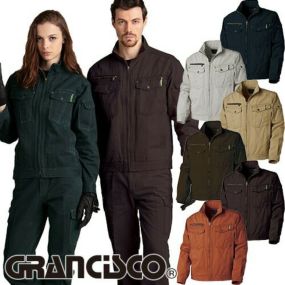 作業服 ブルゾン タカヤ商事 GRANCISCO グランシスコ ジャケット GC-5000 作業着 通年 秋冬作業着 作業服 ブルゾン おしゃれ かっこいい 人気 ワーク企業 法人 作業 工場 外作業