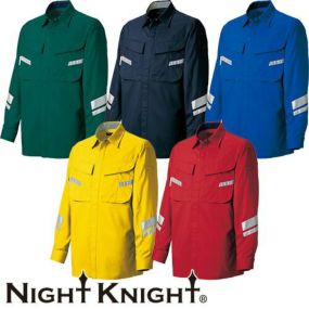 作業服 長袖シャツ タカヤ商事 TAKAYA Night Knight 薄地長袖シャツ TU-N003 作業着 通年 秋冬作業着 作業服 長袖シャツ
