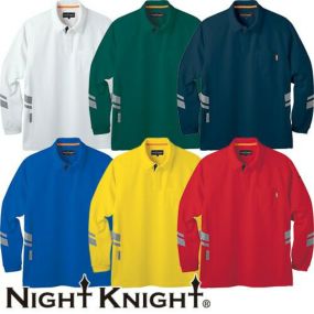 作業服 ポロシャツ 長袖 タカヤ商事 TAKAYA Night Knight 長袖ポロ TU-N011 作業着 春夏作業着 作業服 ポロシャツ 春夏