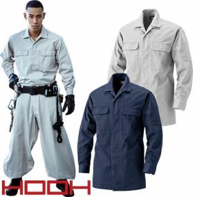作業服 長袖シャツ 村上被服 鳳皇 HOOH オープンシャツ 1401 作業着 通年 秋冬作業着 作業服 長袖シャツ