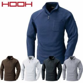 ジップアップシャツ 長袖 村上被服 鳳皇 HOOH 裏フリースジップアップシャツ 232 長袖シャツ長袖ジップアップシャツ カジュアル