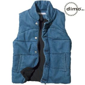 dimo ディモ デニムフェイクダウンベスト 防寒ベスト チョッキ 防寒 インナー アウター 作業用ベスト 保温 人気 安い 防寒着 おしゃれ 暖かい 秋冬用 最強 かっこいい 作業着 おすすめ ワーク マン メンズ 防寒ウェア 屋内作業 屋外作業 あったか 防寒グッズ D615 BB