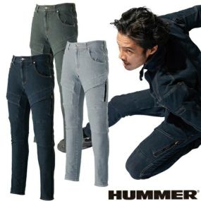 作業服 上下セット対応 ストレッチ カーゴパンツ HUMMER ハマー Wストレッチスリムカーゴ 368-1 作業着 通年 秋冬 ズボン 人気商品 おしゃれ カッコいい メンズ 2020年春夏 新作 新商品