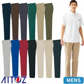 アイトス AZ-50501 ストレッチパンツ 男女兼用 AITOZ 作業服 作業着 ボトムス 通年 スラックス 作業ズボン 作業パンツ ワークパンツ ズボン おしゃれ かっこいい オフィス ユニホーム 作業 軽作業 外作業 工場 現場 メンズ レディース