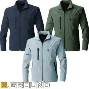 桑和 SOWA G.GROUND 作業服 長袖ブルゾン 7148-00 作業着 春夏 2020年春夏新作 ストレッチ 消臭 放湿性 通気性 イージーケア ジーグラウンド メンズ