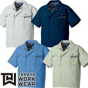 作業服 ブルゾン タカヤ商事 TAKAYA 半袖ブルゾン TU-9801 作業着 春夏作業着 作業服 ブルゾン 春夏
