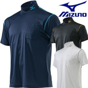 作業服 ポロシャツ 半袖 ミズノ MIZUNO ナビドライハイネック半袖シャツ F2JA018270、F2JA018282、F2JA018299 作業着 春夏作業着 作業服 ポロシャツ 春夏