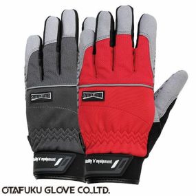 人工皮革手袋 おたふく手袋 MF手袋＋シリコンゴム 5双入り K-86 作業手袋人工皮革手袋 作業手袋