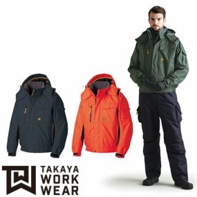 タカヤ商事 TAKAYA フード付きウィンター防寒ブルゾン 防寒ジャケット ドカジャン 保温 人気 安い ダウン 防寒着 防寒ジャンパー 上着 ブルゾン 最強 アウター おしゃれ 暖かい 秋冬 かっこいい 作業着 ワーク マン メンズ 寒さ対策 屋内作業 屋外作業 あったか 防寒グッズ GR-1106