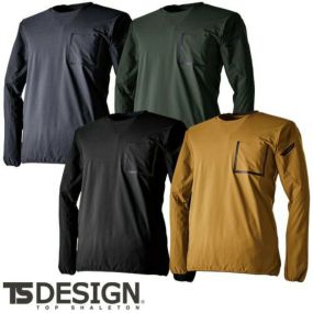 トレーナー 長袖 藤和 TS Design TS DELTA スウェットシャツ 8345 4Dストレッチ 吸汗速乾 撥水 反射