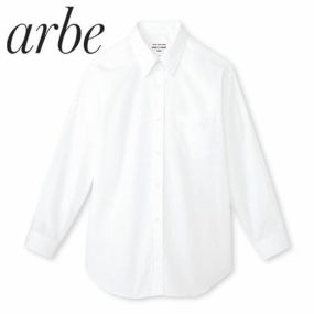 白シャツ ホワイト ワイシャツ レギュラーカラー チトセ アルベ arbe カッターシャツ EP-927 飲食店 制服 ユニフォーム レディース レストラン カフェ おしゃれ かわいい女性用 事務 オフィス ビジネス フォーマル