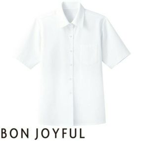 白シャツ ホワイト ワイシャツ レギュラーカラー ボンユニ BONUNI ボストン 半袖シャツ 33206-81 飲食店 制服 ユニフォーム レディース レストラン カフェ おしゃれ かわいい女性用 事務 オフィス ビジネス フォーマル