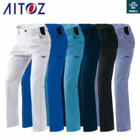 作業服 カーゴパンツ AITOZ アイトス ノータックカーゴパンツ AZ-6821 作業着 通年 秋冬 3D立体裁断 ストレッチ 帯電防止 おしゃれ かっこいい 人気 ズボン 作業ズボン 作業パンツ 作業 工事 土木 塗装 DIY メンズ レディース 男女兼用
