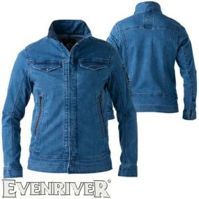 作業服 デニム イーブンリバー EVENRIVER ヘビーエクストリームストレッチデニムブルゾン ERX607 作業着 通年 秋冬作業着 作業服 デニムジャケット 通年 上着 デニム作業服 デニム作業着 ブルゾン ジャケット ワークウェア 仕事 土木 工事 現場