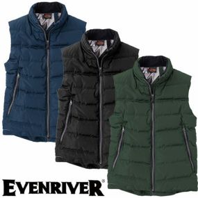 イーブンリバー EVENRIVER ファイバーダウンヒートベスト 防寒ベスト チョッキ 防寒 インナー アウター 作業用ベスト 保温 人気 安い 防寒着 おしゃれ 暖かい 秋冬用 最強 かっこいい 作業着 おすすめ ワーク マン メンズ 防寒ウェア 屋内作業 屋外作業 あったか 防寒グッズ R-195