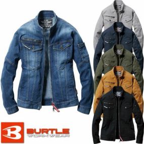 BURTLE ジャケット バートル 5001 デニムジャケット ジージャン ストレッチ おしゃれ 人気 安い かっこいい おすすめ 作業着 作業服 Gジャン ジーンズ メンズ レディース コーデュラデニム 上着 ブルゾン ジャンパー アウター 通年 秋冬