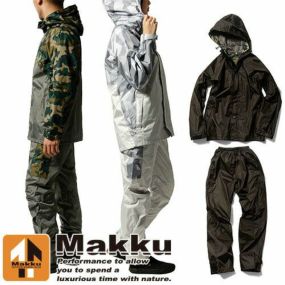 合羽 上下セット Makku マック クロスオーバーレインスーツ AS-8510 レインウエア 合羽 カモフラ カッパ おしゃれ カッコいい 高防水 高透湿